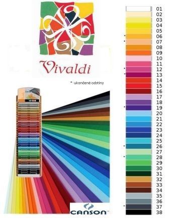 PAPEL CANSON VIVALDI 50X65 - CORES