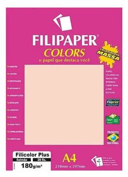 PAPEL UNID A4 FILIPLUS 180G SALMÃO