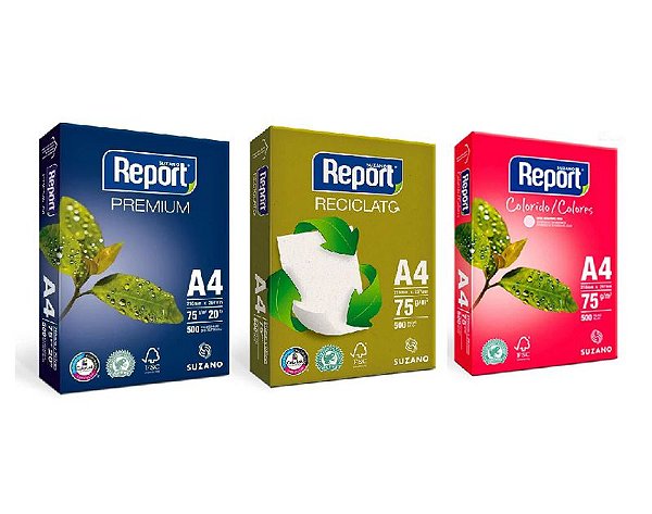 PAPEL UNID A4 - REPORT BR/RECI/COL 75G (UNIDADE)