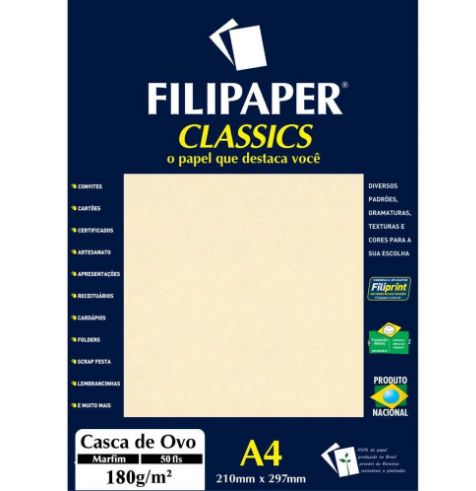 PAPEL UNID A4 CASCA DE OVO MARFIM 180G (UNIDADE)