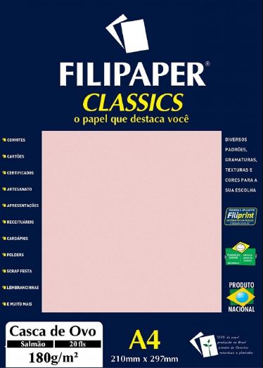 PAPEL UNID A4 CASCA DE OVO SALMAO 180G (UNIDADE)