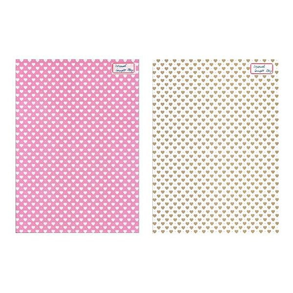 PAPEL UNID A4 DECORADO CORAÇÃO (POR UNIDADE)