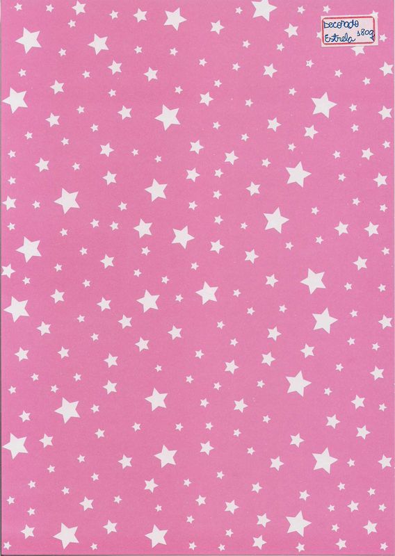 PAPEL UNID A4 DECORADO ESTRELA (POR UNIDADE)