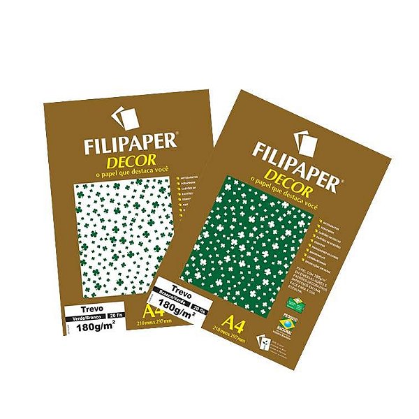 PAPEL UNID A4 DECORADO TREVO (POR UNIDADE)