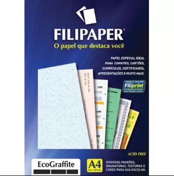 PAPEL UNID A4 ECOGRAFFITE CRISTAL/AZUL 180G (POR UNIDADE)