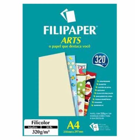 PAPEL UNID A4 FILICOLOR MARFIM 320G (POR UNIDADE)
