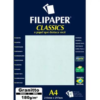 PAPEL UNID A4 GRANITO GREEN 180G (POR UNIDADE)