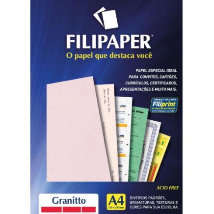PAPEL UNID A4 GRANITO PINK 120G (POR UNIDADE)