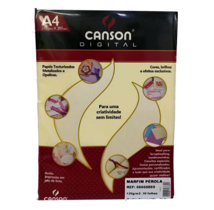 PAPEL UNID A4 METALICO MARFIM PEROLA 120G (UNIDADE)