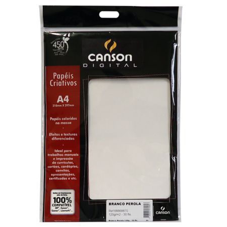 PAPEL UNID A4 METALICO BR PEROLA120G (POR UNIDADE)