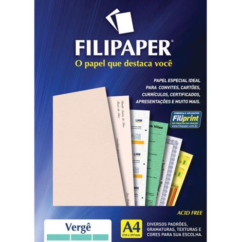 PAPEL UNID A4 VERGE SALMAO 180G (POR UNIDADE)