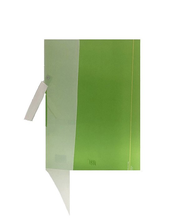 PASTA YES A4 MEIA CANALETA TRANSP - VERDE