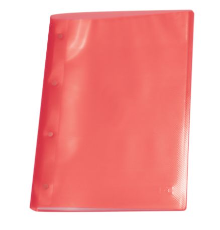 PASTA CATALOGO A4 TRANSP 30FLS 0,12 - VERMELHA