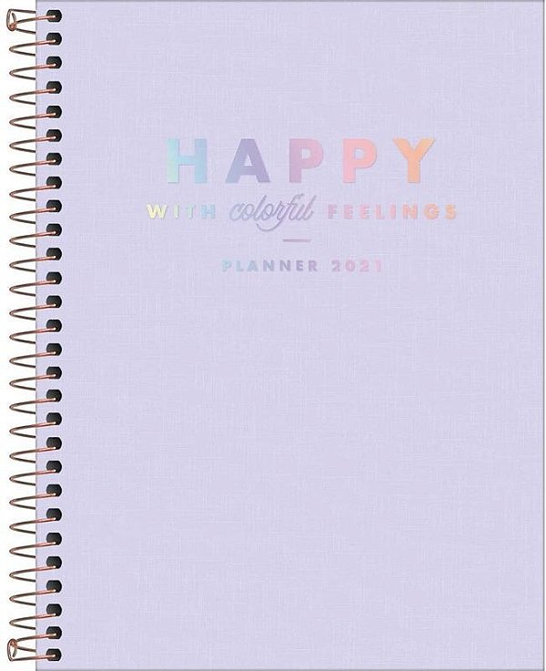 PLANNER 2021 ESP HAPPY - LILAS 80FLS