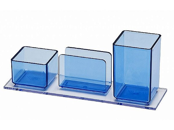 PORTA LAPIS ACRIMET 3 EM 1 ACRILICO - AZUL 9402