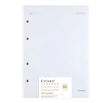 REFIL CICERO CADERNO CRIATIVO OFFSET PONTILHADO 17X24
