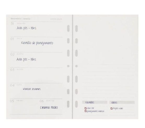 REFIL PLANNER A5 AG 2020