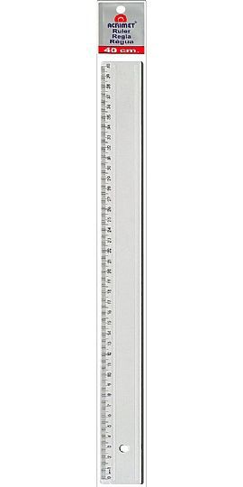 REGUA ACRILICA 40CM ACRIMET TRANSPARENTE 5140