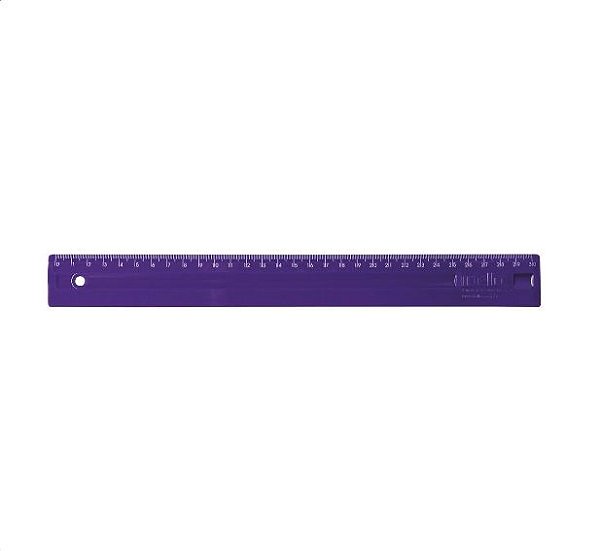 REGUA PLASTICA 30CM ROXA - DELLO