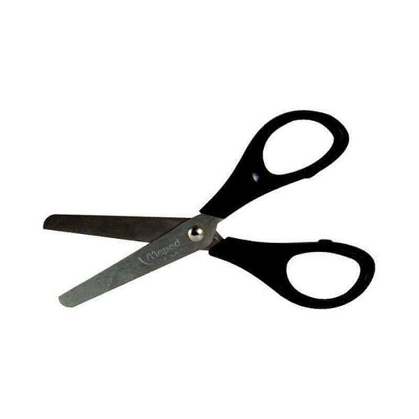 TESOURA PEQUENA MAPED ESSENTIALS PRETA 13CM