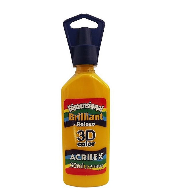 TINTA RELEVO 3D ACRILEX 35ML - AMARELO OURO 505