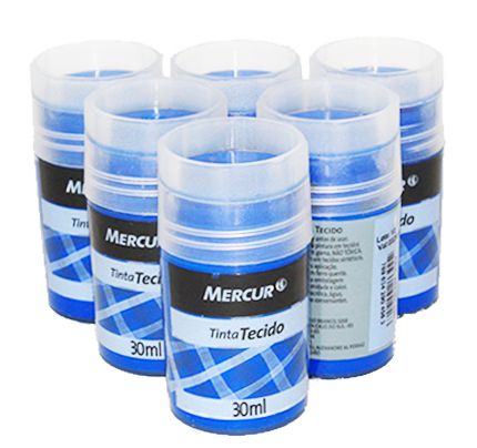 TINTA TECIDO 30ML MERCUR - AZUL SAFIRA 038