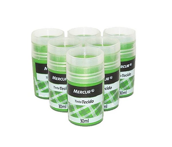 TINTA TECIDO 30ML MERCUR - VERDE MUSGO 024