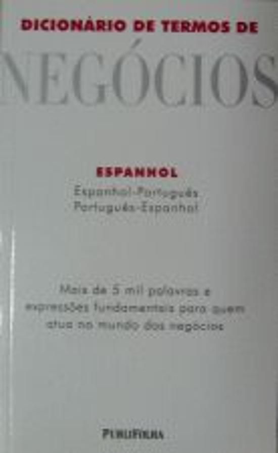 DICIONARIO DE TERMOS DE NEGOCIOS - ESPANHOL