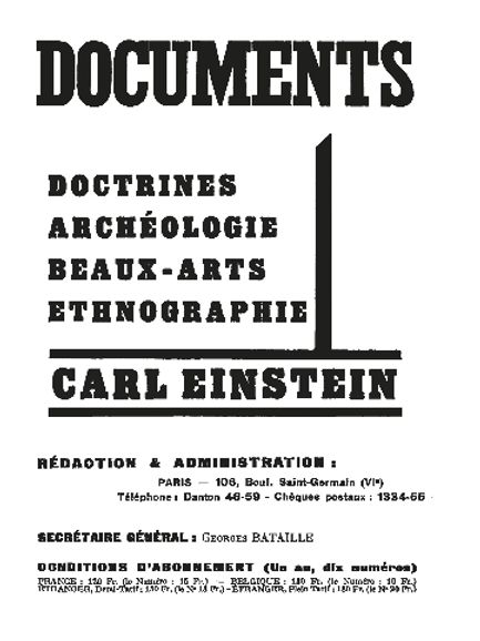 DOCUMENTS: CARL EINSTEIN