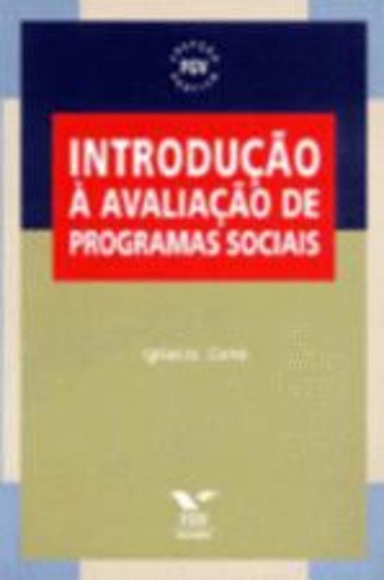 INTRODUÇÃO À AVALIAÇÃO DE PROGRAMAS SOCIAIS
