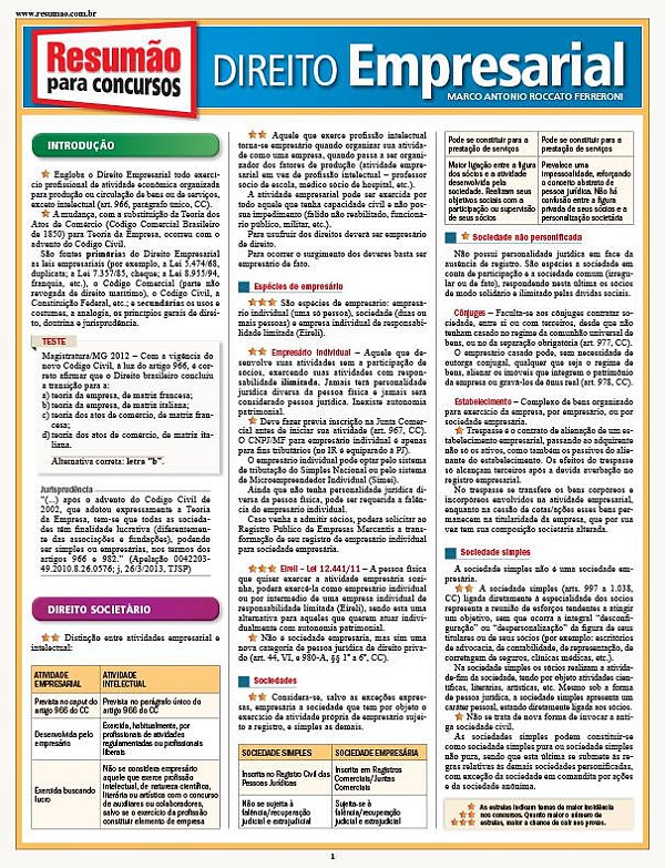 DIREITO EMPRESARIAL