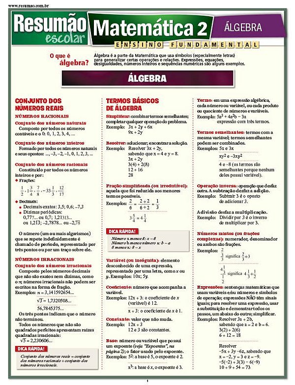 MATEMÁTICA 2 - ÁLGEBRA