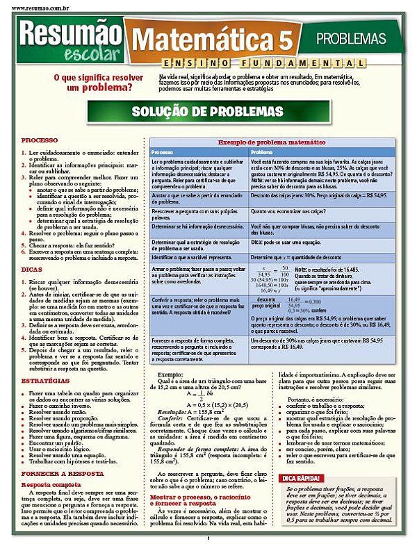 MATEMÁTICA 5 - PROBLEMAS