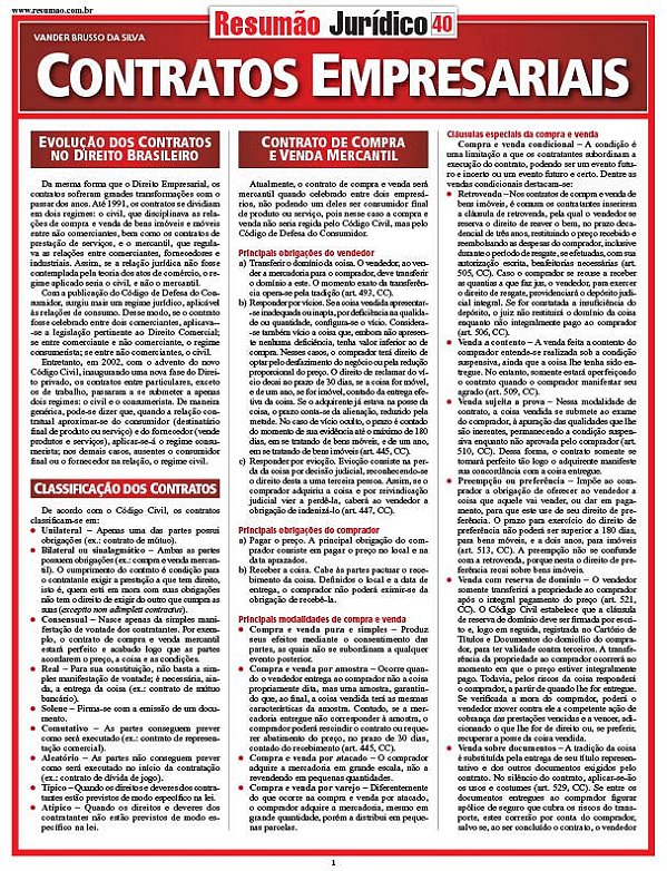 CONTRATOS EMPRESARIAIS