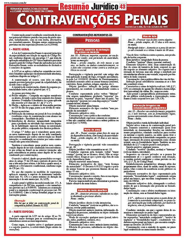 CONTRAVENÇÕES PENAIS