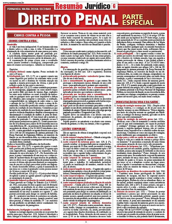 DIREITO PENAL - PARTE ESPECIAL
