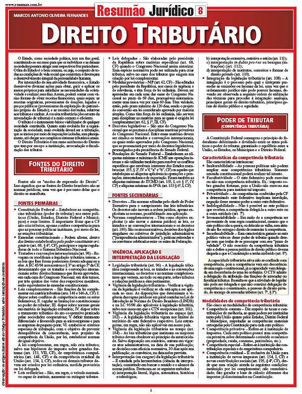DIREITO TRIBUTÁRIO