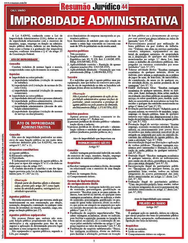 IMPROBIDADE ADMINISTRATIVA