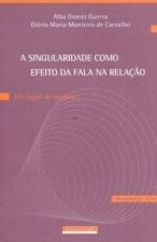 SINGULARIDADE COMO EFEITO DA FALA
