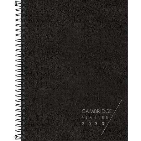 PLANNER 2023 CD ESPIRAL CAMBRIDGE (177MMX240MM) 80FLS - PRETO