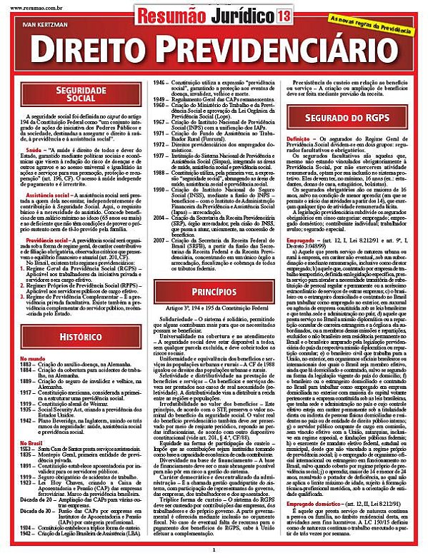 DIREITO PREVIDENCIÁRIO