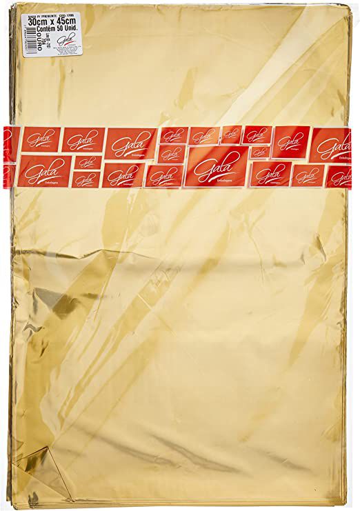SACO DE PRESENTE GALA 20X29 DOURADO  - UNIDADE