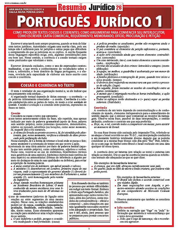 PORTUGUÊS JURÍDICO 1