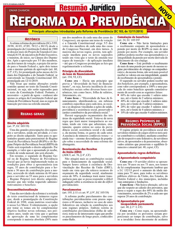 REFORMA DA PREVIDÊNCIA