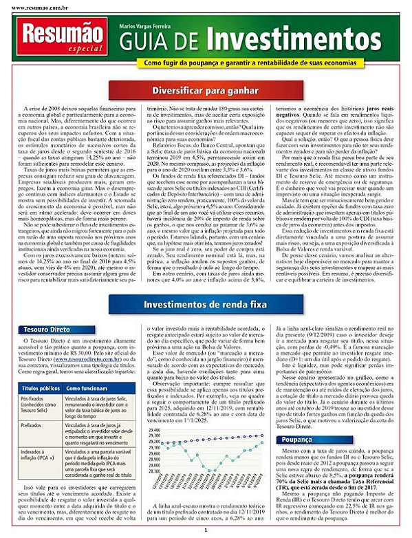 GUIA DE INVESTIMENTOS