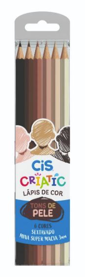 LAPIS DE COR CRIATIC TONS DE PELE - COM 6 LÁPIS