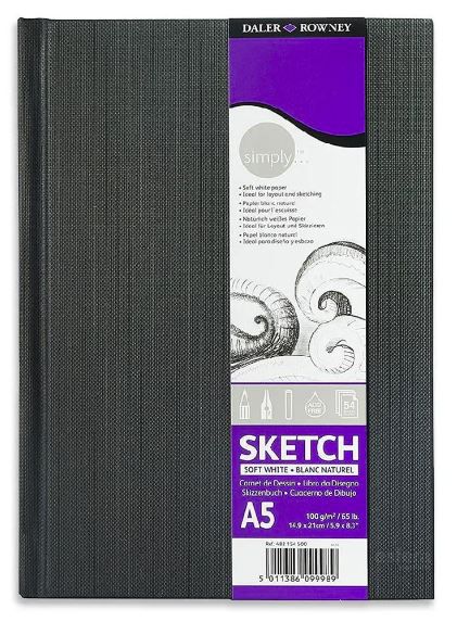 SKETCHBOOK BROCHURA A5 DALER ROWNEY 100G C/54 FOLHAS