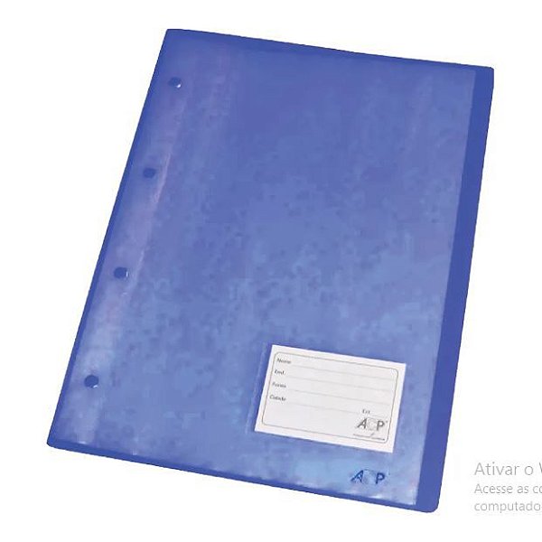 PASTA CATALOGO A4 ACP C/10 ENVELOPES - AZUL REF.1037