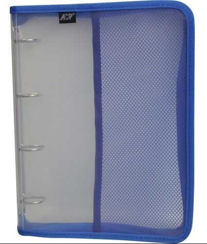PASTA ACP A4 ZIPER 4 FUROS - AZUL