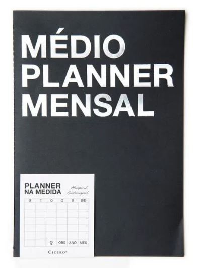PLANNER MENSAL MEDIO CICERO PERMANENTE - PRETO